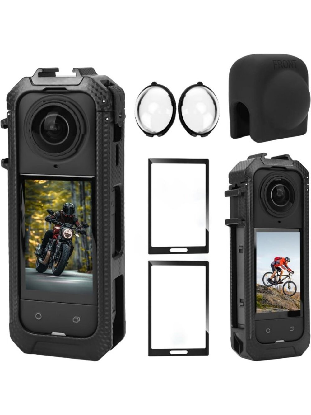 Insta 360 X5 Utility Cage 6-in-1 Kit: Protective Case/Tempered Glass Screen